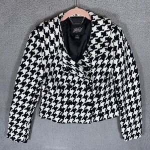 White House Black Market Women's Sz 10 Tweed Blazer Jacket Wool Blend